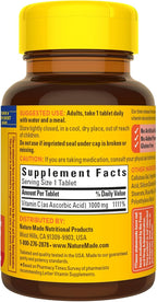 Nature Made Vitamina C 1000 mg Comprimidos de Liberación Prolongada con Escaramujo, 60 Comprimidos