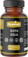 Gotu Kola Premium 320 Cápsulas No OGM y Sin Gluten | Suplemento Herbario | 600 mg Por Ración | Hecho con Polvo de Gotu Kola 100% Puro