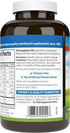 Carlson - B-Compleet 50, Balanced B Complex, 250 Tablets
