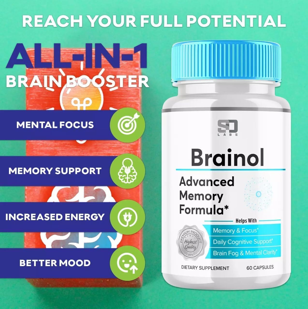 Brain-ol Advanced Memory Formula, 60 Cápsulas
