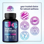 Nature's Strength Suplemento de Memoria y Concentración - Nootrópicos 3X con Bacopa, Fosfatidilserina y DMAE - 120 Cápsulas