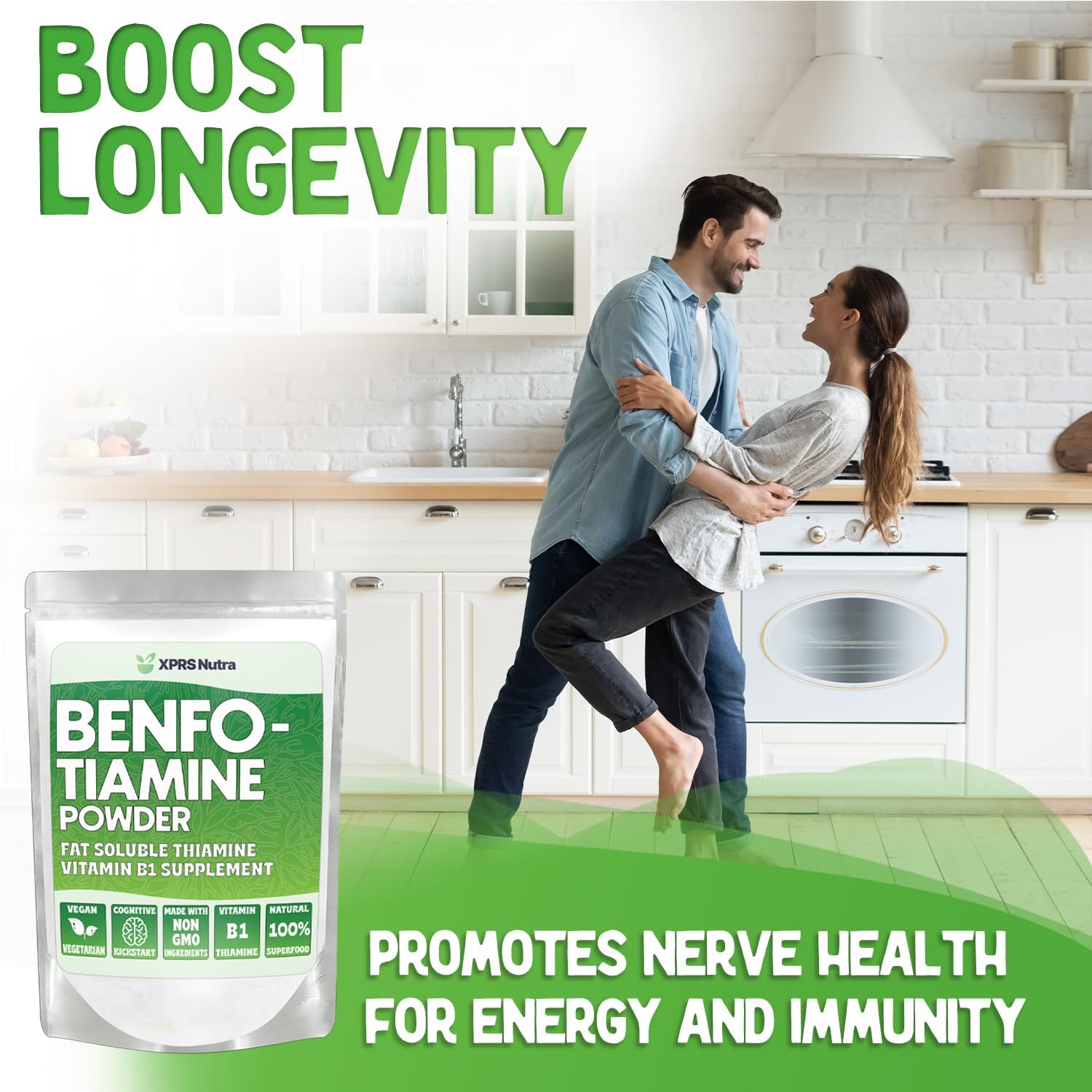XPRS Nutra Benfotiamina (Tiamina Liposoluble) - Apoyo Cognitivo y Cardíaco - Vegano