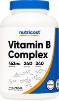 Nutricost Complejo Vitamínico B 462mg, 240 Cápsulas - con Vitamina C - Complejo Energético