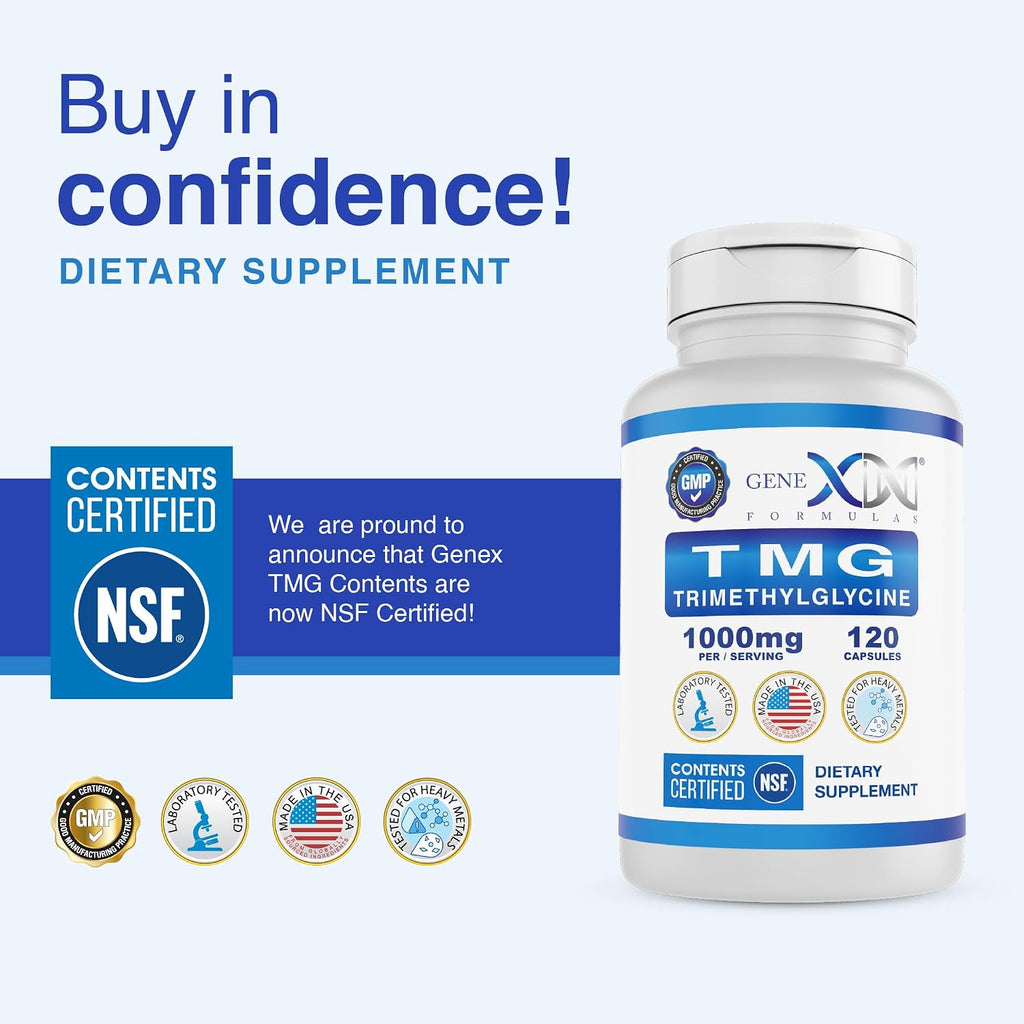 Genex Formulas TMG Suplemento 1000mg (120 Cápsulas)