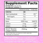 Zena Liquid Collagen + Biotin: 2500mg Colágeno, 5000mcg Biotina, Fórmula Verisol | Apoyo Cabello, Piel, Uñas y Articulaciones | No Transgénico, Sabor Bayas Mixtas | 90 Porciones