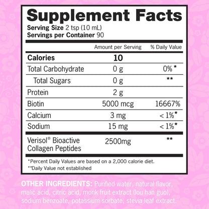 Zena Liquid Collagen + Biotin: 2500mg – Origen: El colágeno de animales alimentados con pasto y sin hormonas – Image 8
