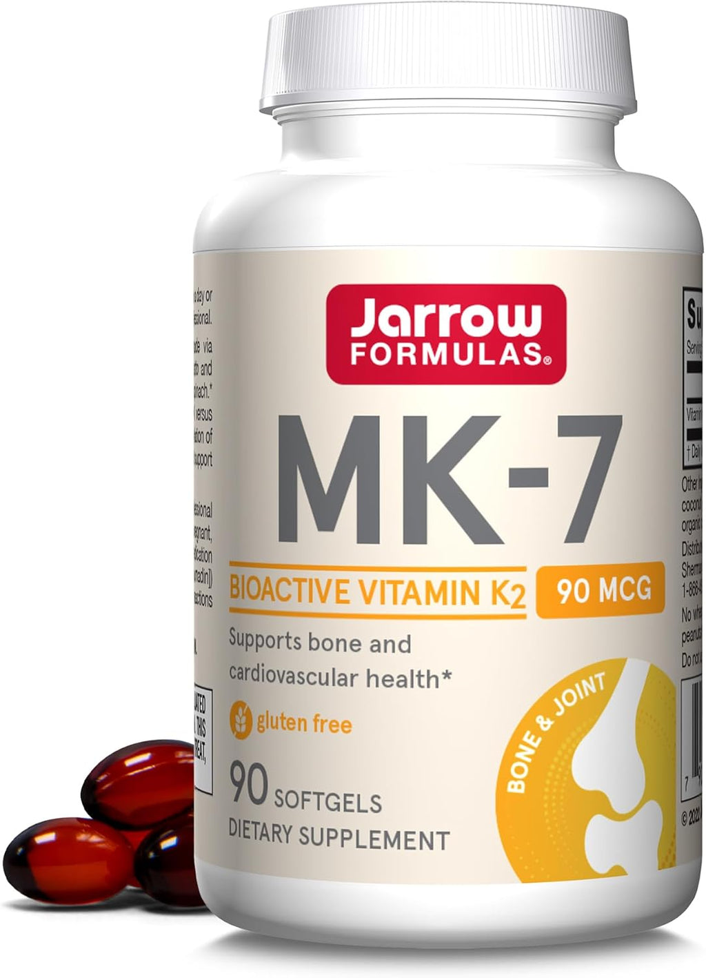 Jarrow Formulas MK-7 90 mcg, 90 Softgels - Vitamina K2 (Menaquinona-7)