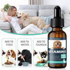 Aceite de Vitamina E para Perros - 30 ml - Apoyo para Piel, Pelaje e Inmunidad