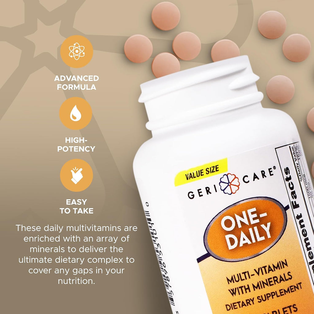 GeriCare One-Daily Multivitaminas con Minerales para Hombres y Mujeres (200 Comprimidos)