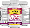 Simply Potent Vitaminas para Piel, Cabello y Uñas - 28 Ingredientes, Biotina 5000mcg, Queratina, MSM, Colágeno, Ácido Hialurónico - 60 Comprimidos