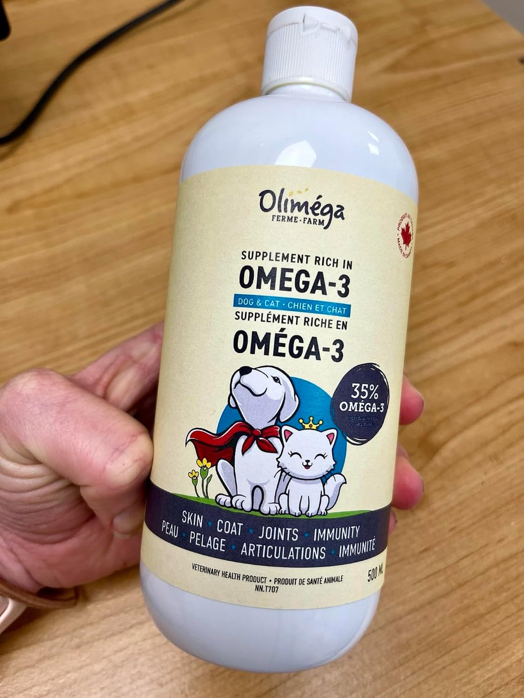 Aceite de Camelina para Perros y Gatos, 500mL - Olimega Farm