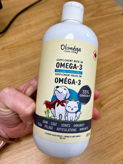 Aceite de Camelina para Perros y Gatos, 500mL - Olimega Farm