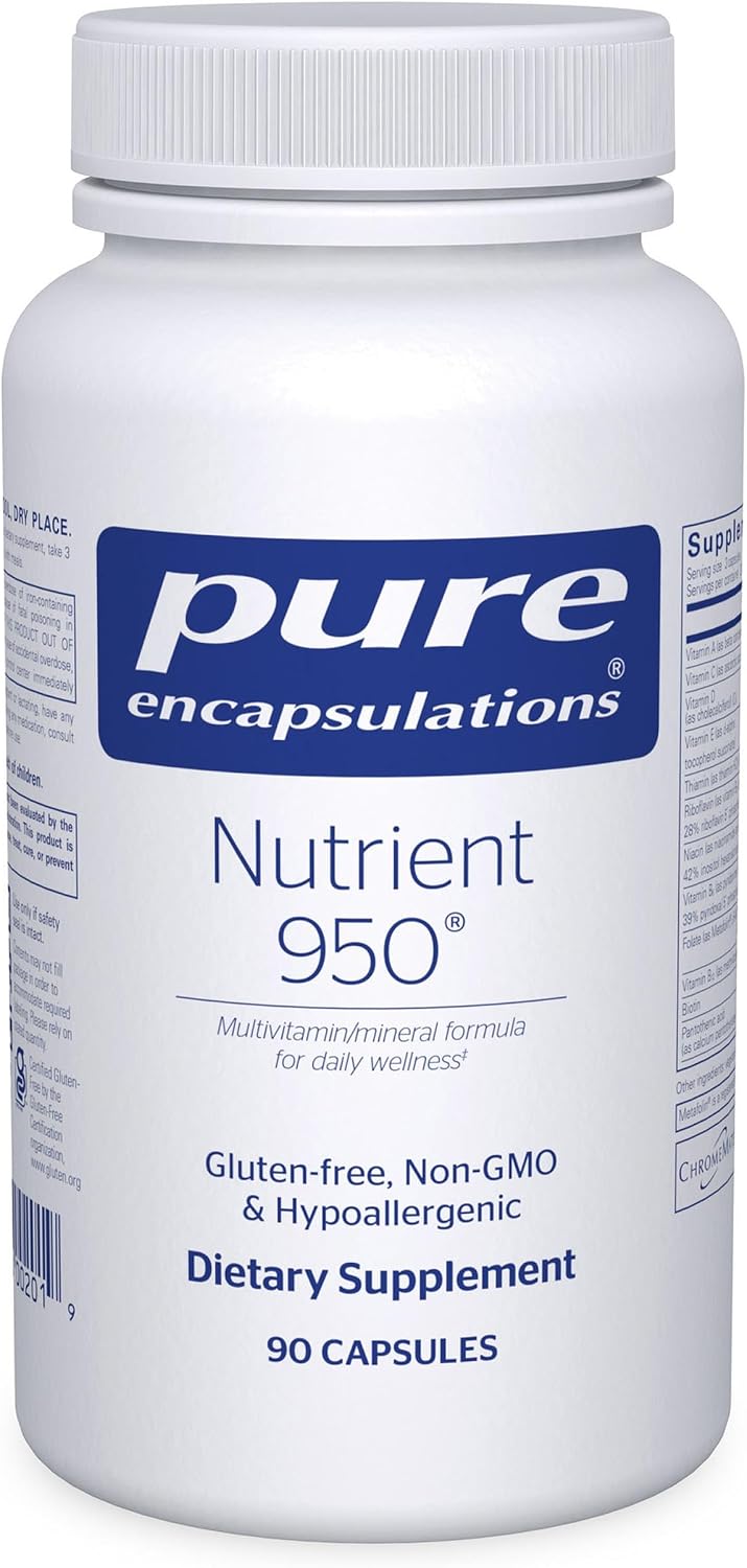 Pure Encapsulations Nutrient 950 - Multivitamínico Mineral Hipoalergénico - 180 Cápsulas