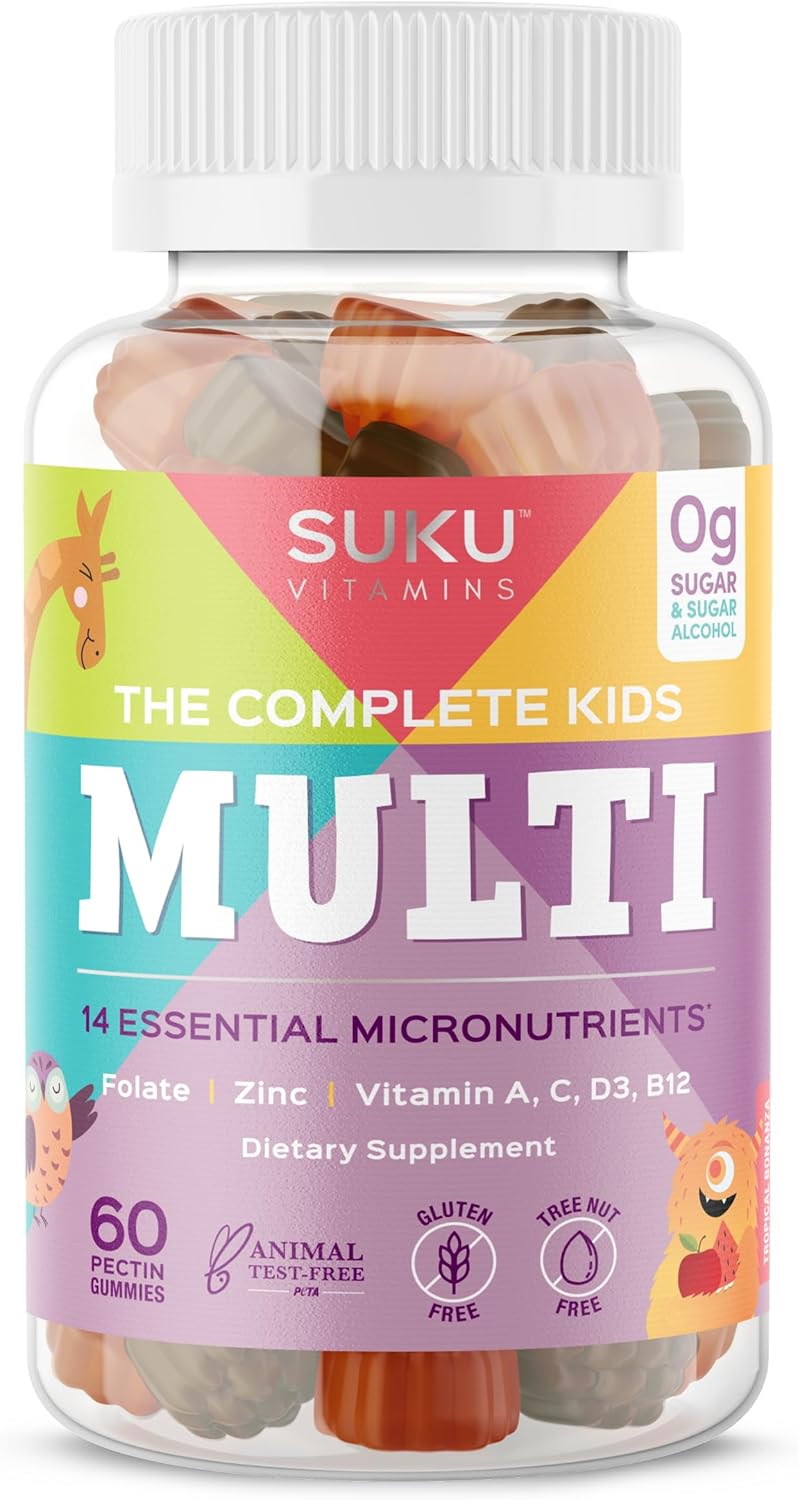 SUKU Multivitamínico Diario Gomitas Hombre - Sin Azúcar, Vegano, 60 uds