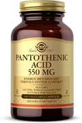 Solgar Pantothenic Acid 550 mg - 100 Vegetable Capsules - Vitamin B5