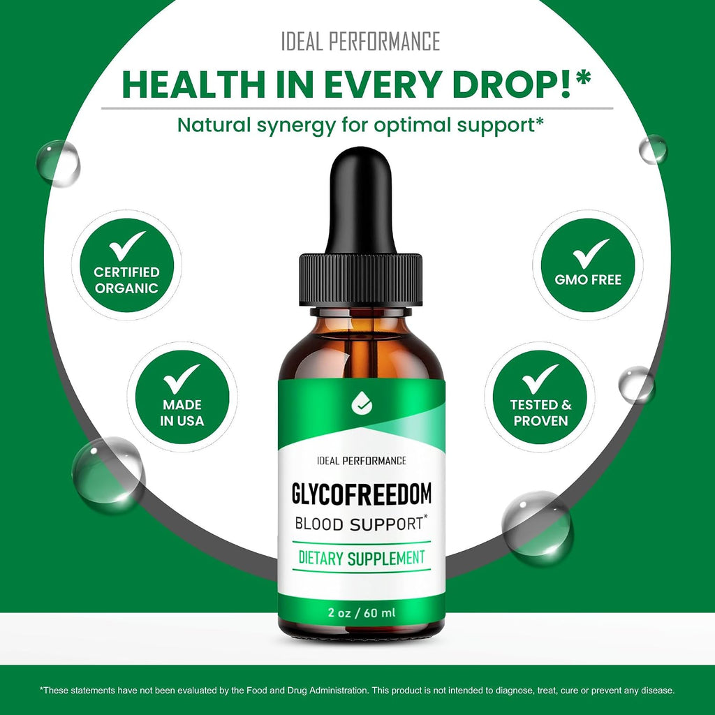 Glycofreedom Drops - Fórmula de Apoyo para la Sangre en Gotas, Máxima Potencia, Natural