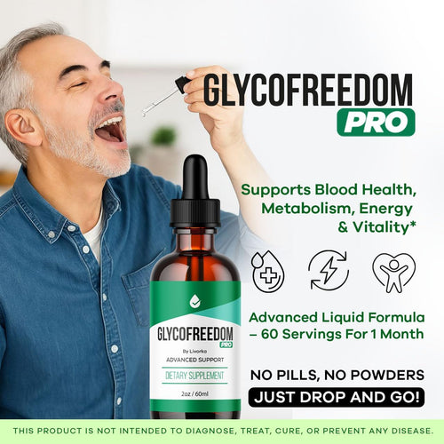 (5 Pack) GlycoFreedom Drops – Complemento Líquido Herbal, 5 Botellas para 5 Meses