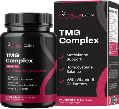 TMG Trimethylglycine con Complejo B Metilado – Función cognitiva y claridad mental – Image 1