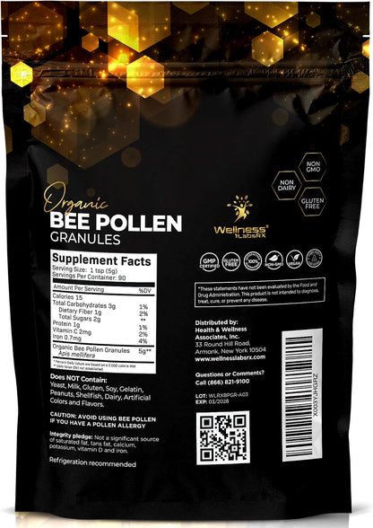 Gránulos de Polen de Abeja Orgánico, 2 Lb (2 Paquetes) - Superalimento Natural con Proteínas, Vitaminas y Minerales, Sin – Image 2