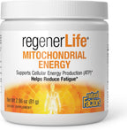 Natural Factors RegenerLife Powder - Mezcla para bebida de apoyo a la energía celular - Sabor tropical - 81 g
