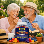 Organic Greek Multivitamin Gummies - 13 Vitaminas y Minerales - Sabor Arándano