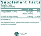 Genestra Brands Active Chewable B12 with L-Methylfolate | Vitamin B12 & Folate Supplement | 60 Chewable Tablets | Natural Cherry Flavor