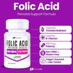 Healthfare Ácido Fólico 400mcg | 300 Comprimidos Veganos