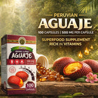 Aguaje del Perú, 100 Cápsulas de 500 mg, Formato Botella para Rutina Diaria y Bienestar General