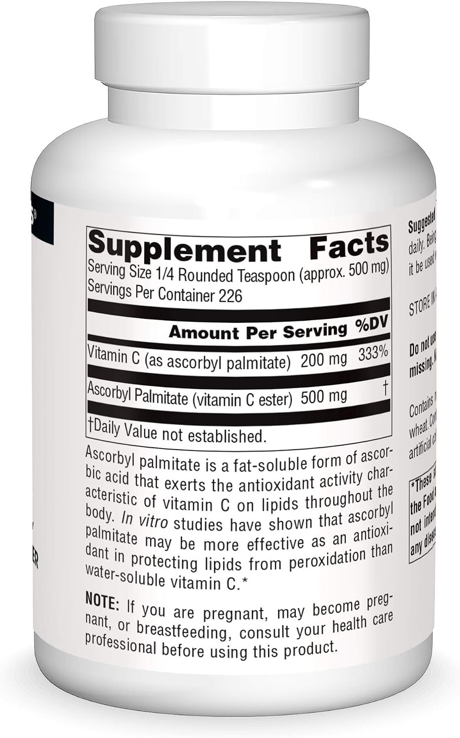 Ascorbil Palmitato de Source Naturals, 4 oz (113 g)