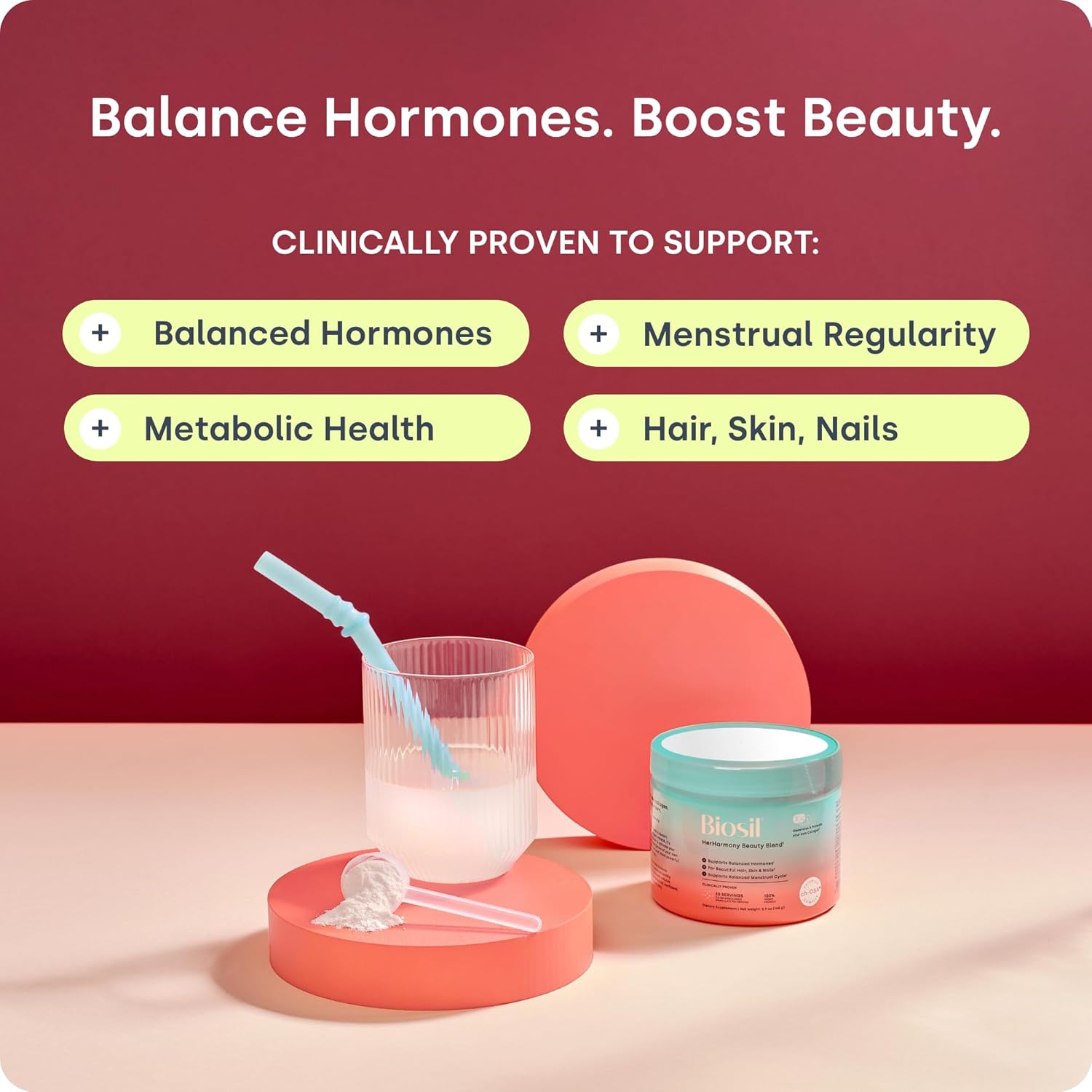 Biosil HerHarmony Beauty Blend - 5.9 oz - Mezcla de Inositol 40:1 con ch-OSA