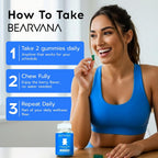 BEARVANA Peach Support Gomitas Multivitamínicas para Mujer con Extractos Herbales y Vitaminas Esenciales - Sabor Baya - 60 Gomitas