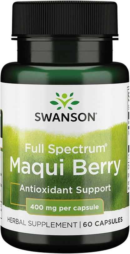Swanson Full Spectrum Maqui Berry 400 mg 60 Cápsulas – Image 1