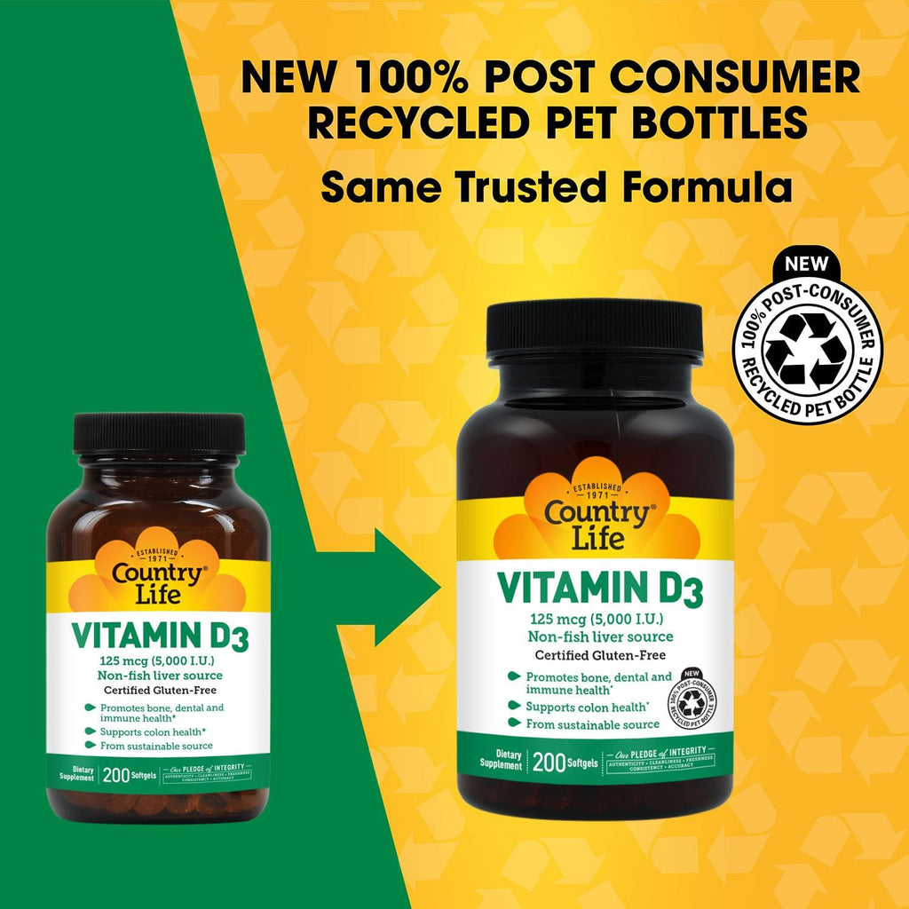 Vitamina D3 5000 UI - Colecalciferol, Country Life