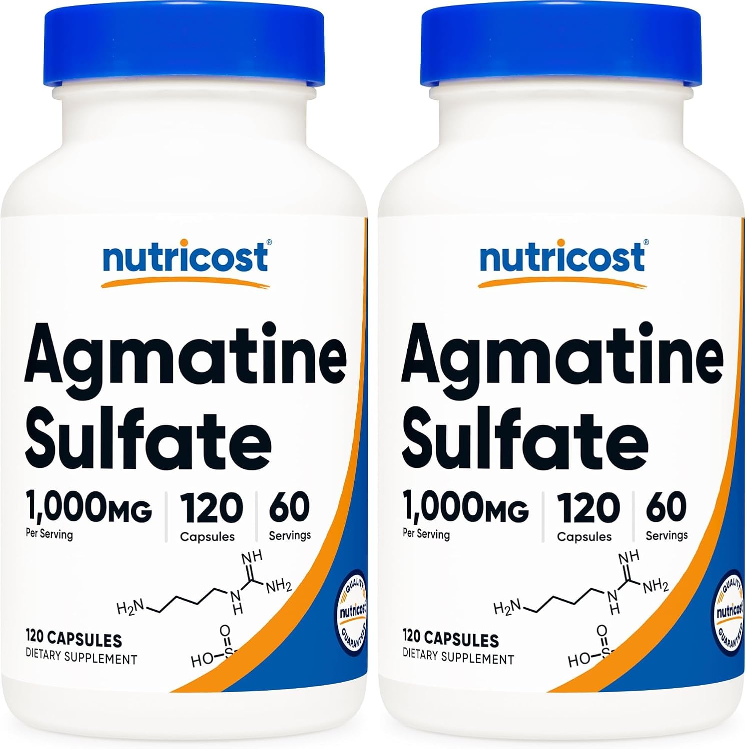 Nutricost Agmatine Sulfate 1000mg, 120 Cápsulas