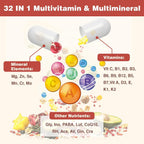 Sambugra Multivitamínico Liposomal para Mujeres 50+ - 32 Ingredientes con CoQ10, Vitaminas C, D, E y Luteína - Sin Hierro (120 Cápsulas)