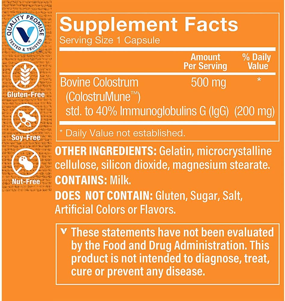 Calostro 40% IgG (240 Cápsulas) - The Vitamin Shoppe