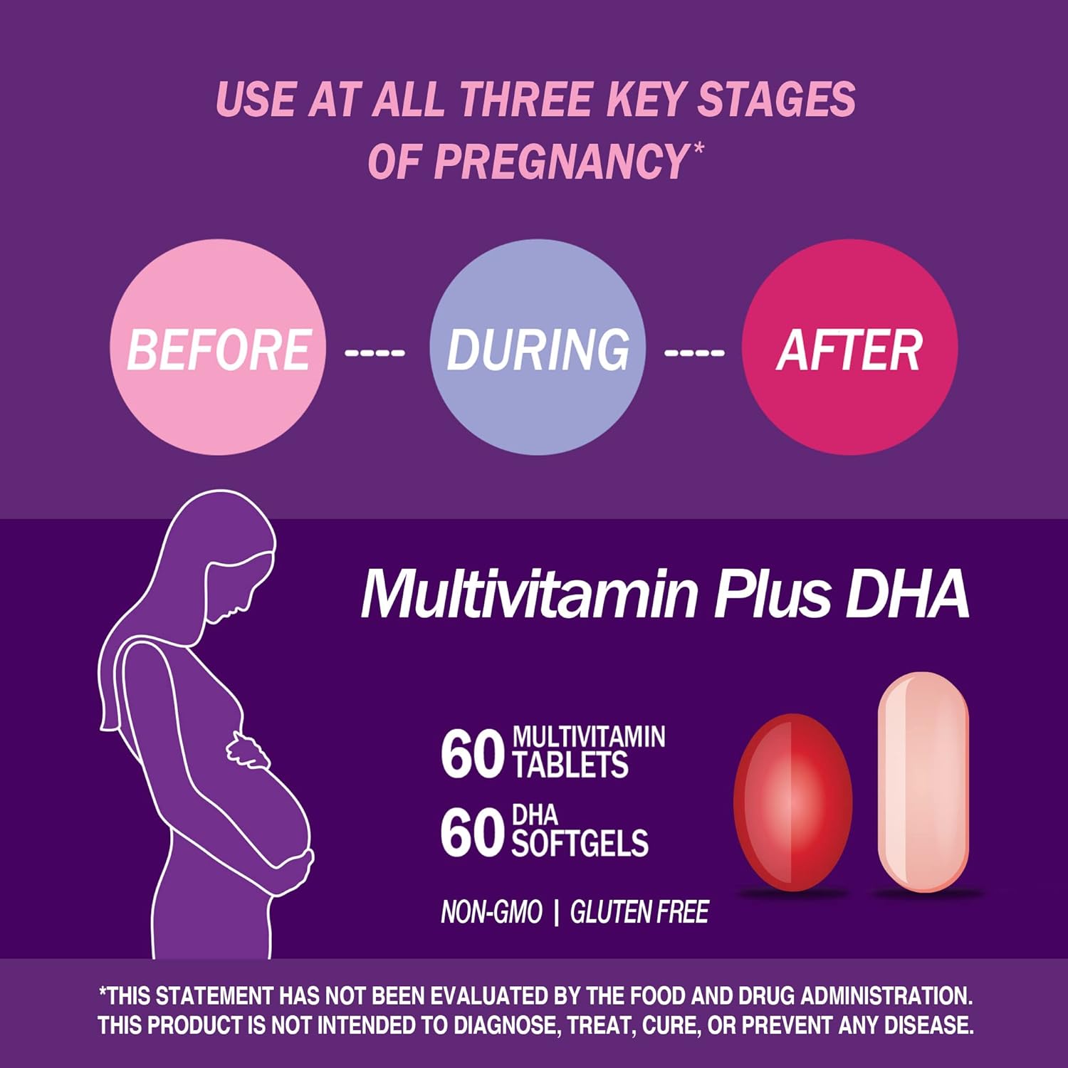 21st Century Prenatal con DHA, 120 Comprimidos y Cápsulas Blandas