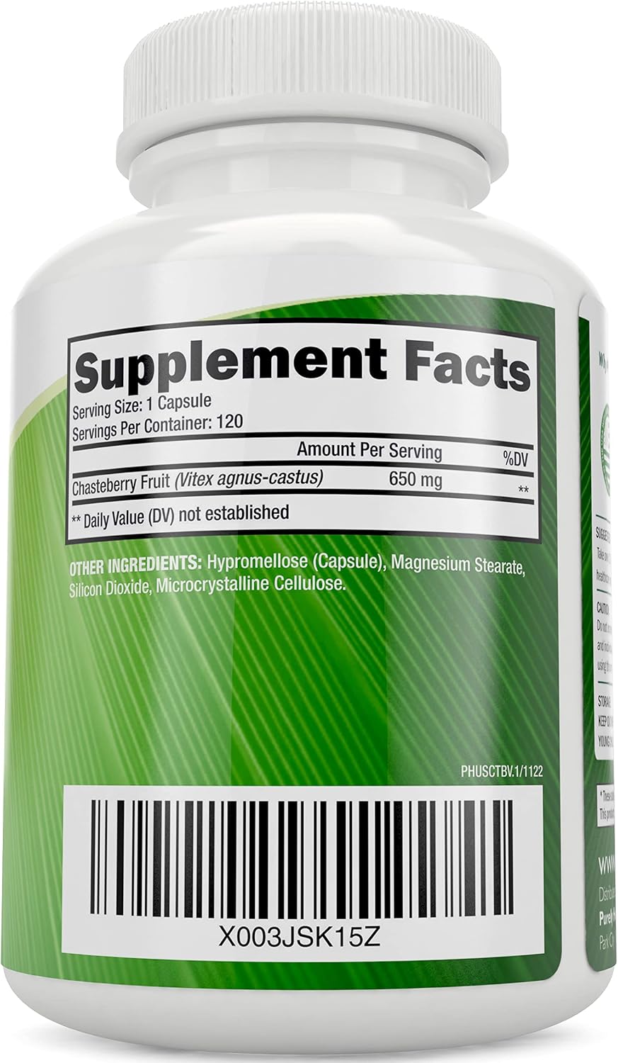 Purely Holistic Vitex 650mg - 120 Cápsulas Veganas