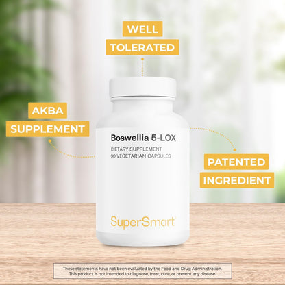Supersmart - 5-Loxin 200mg al Día (Patented) - AKBA Suplemento - Extracto de Boswellia Serrata | No GMO y Sin Gluten - 90 – Image 3