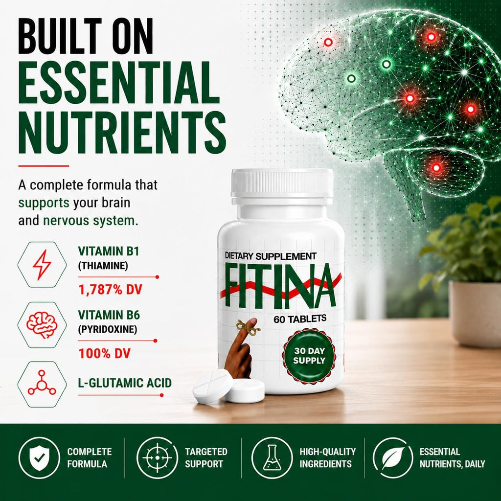 Complemento para la Memoria y Concentración con Vitamina B6 y Tiamina | Vitaminas B de Alta Dosis para el Sistema Nervioso y la Salud Cognitiva, Fórmula Diaria para Adultos, 60 Comprimidos (Pack de 2)