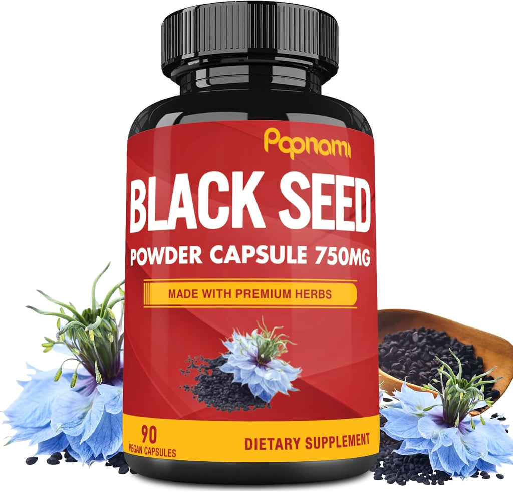 Cápsulas de Semilla Negra Pura 750mg - Suplemento Natural de Papnami (90 Cápsulas, 3 Meses)