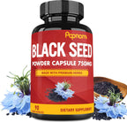 Cápsulas de Semilla Negra Pura 750mg - Suplemento Natural de Papnami (90 Cápsulas, 3 Meses)