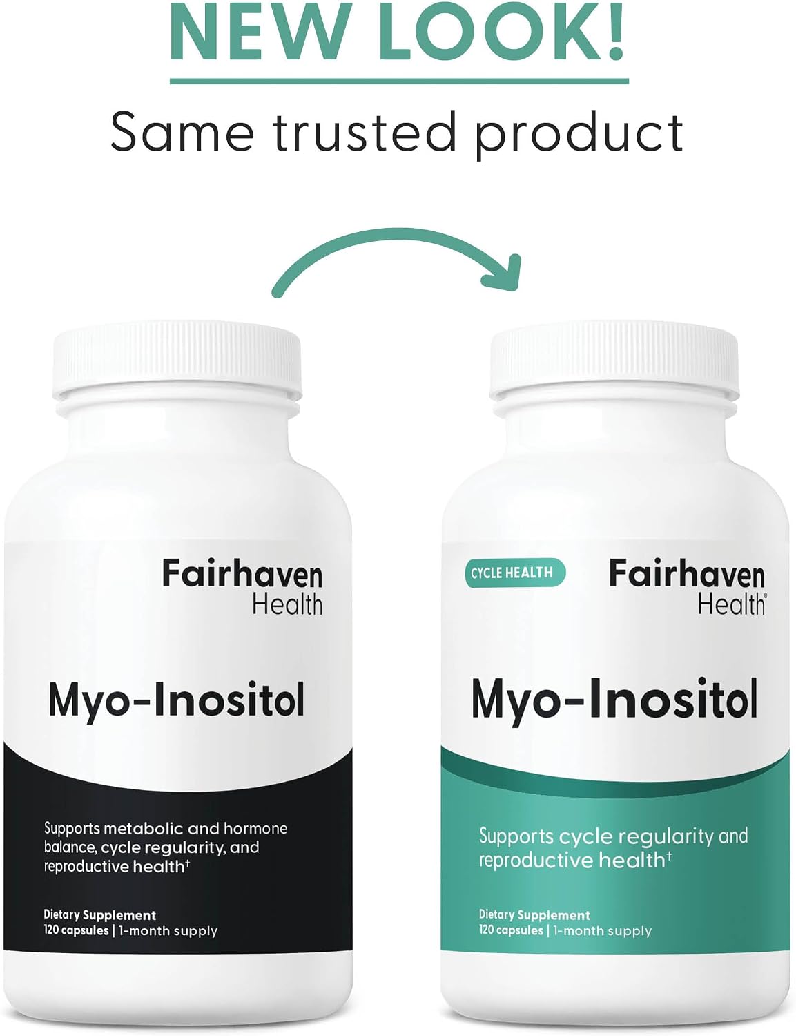 Fairhaven Health Myo-Inositol 2000mg - 120 Cápsulas Veganas - Suplemento de Vitamina B8
