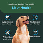 VetriScience Veterinary Strength Liver Health Chews - Suplemento Hepático para Perros, 60 Comprimidos