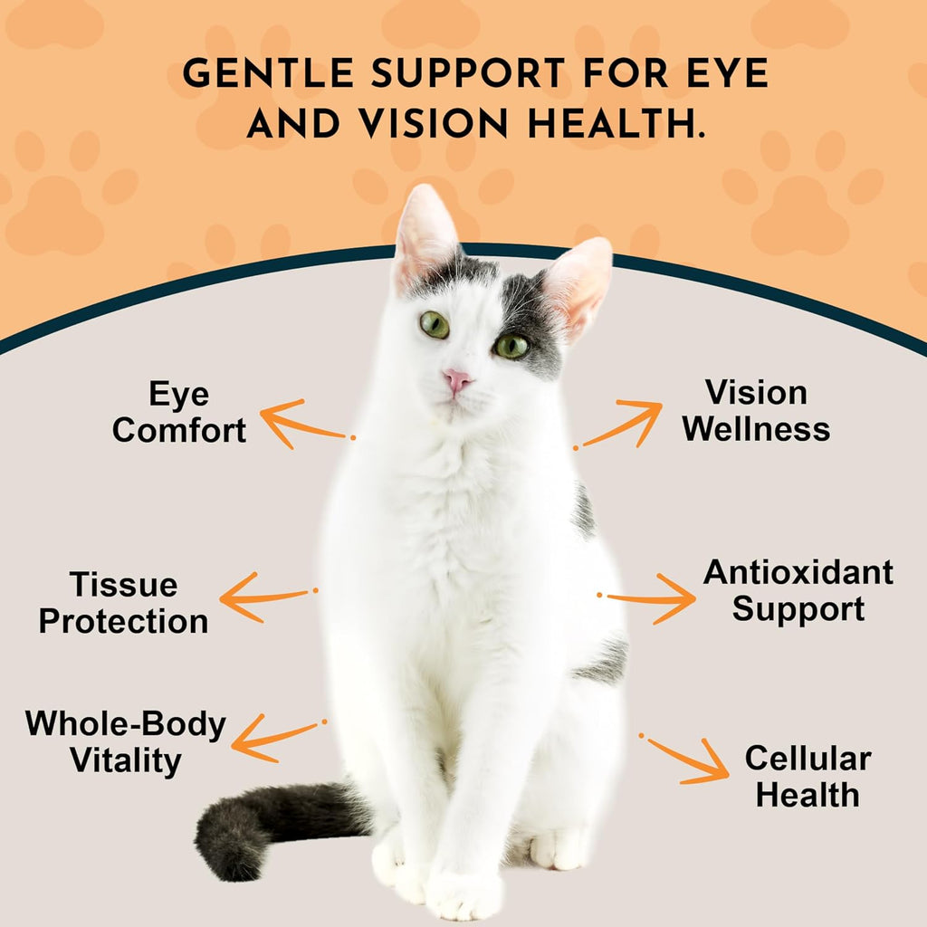 Animal Essentials Eye Defense Support for Dogs and Cats, 30 ml - Organic Bilberry and Marigold Herbal Blend, Alcohol-Free