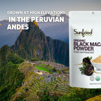Sunfoods Superfoods Maca Negra Orgánica en Polvo - 113 g