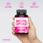 Cápsulas de Inositol (Myo-Inositol) 1000 mg por dosis, 120 cápsulas