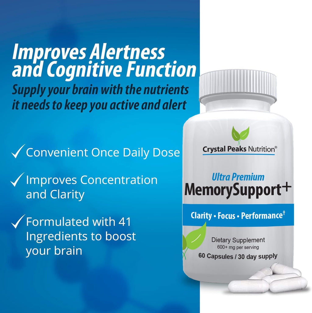 Memory Boost + Brain Support – Suplemento Nootrópico para Memoria, Concentración y Claridad Mental