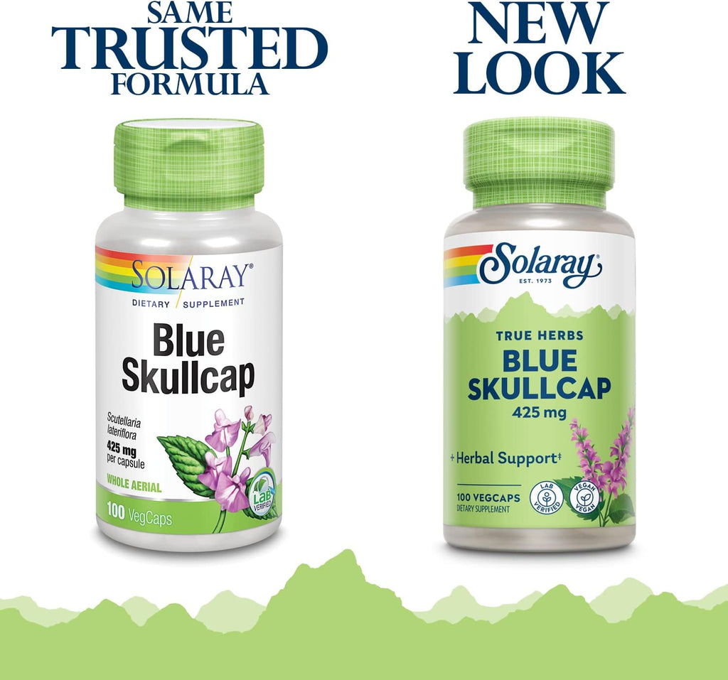 Solaray Blue Skullcap - 425 mg Blue Skullcap Extract, 100 VegCaps