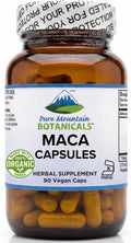 Cápsulas de Raíz de Maca Orgánica de Perú - 1000mg - Mezcla Cruda y Gelatinizada - 90 Cápsulas Veganas Kosher
